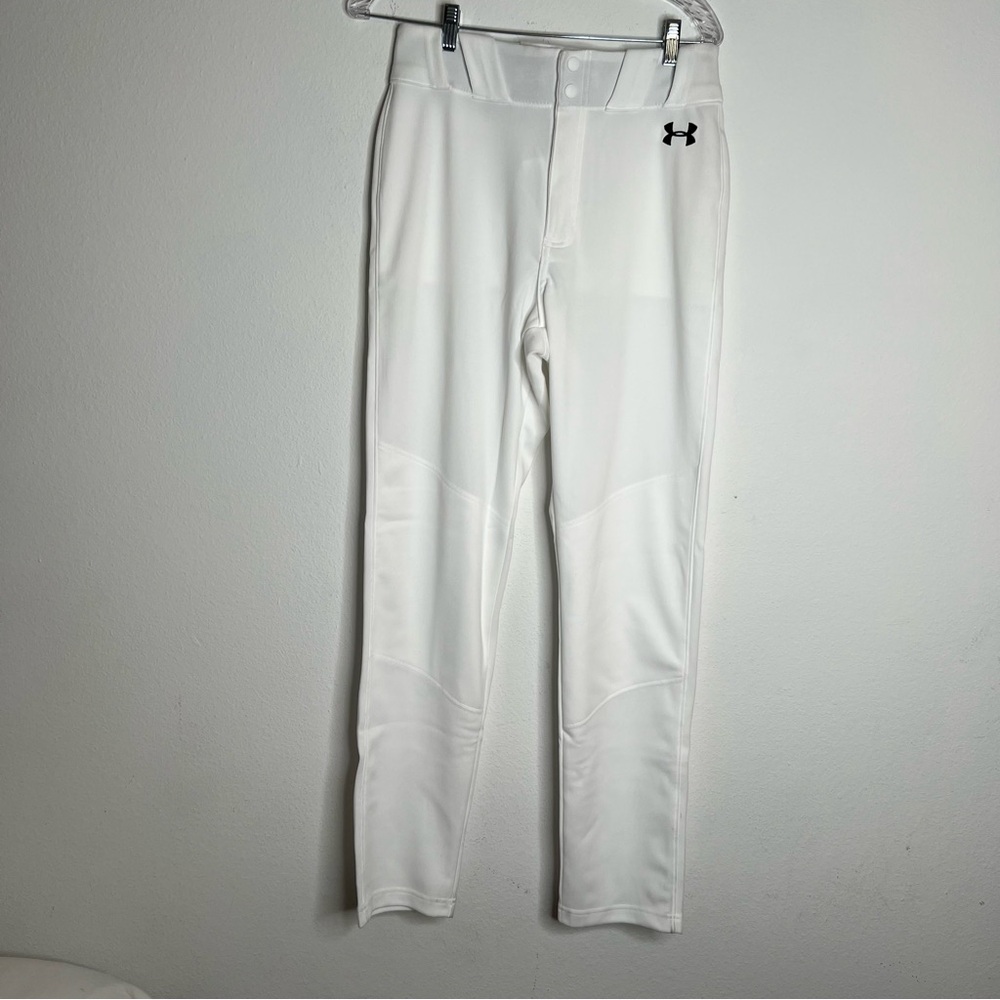 Under Armour Authentic Relaxed WHITE Baseball Pant YOUTH Medium